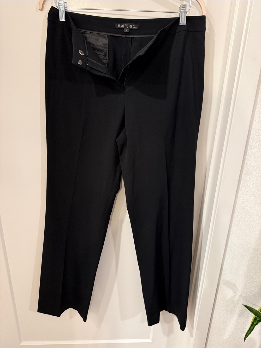 Lafayette 148 New York Black Wide-Leg Trousers